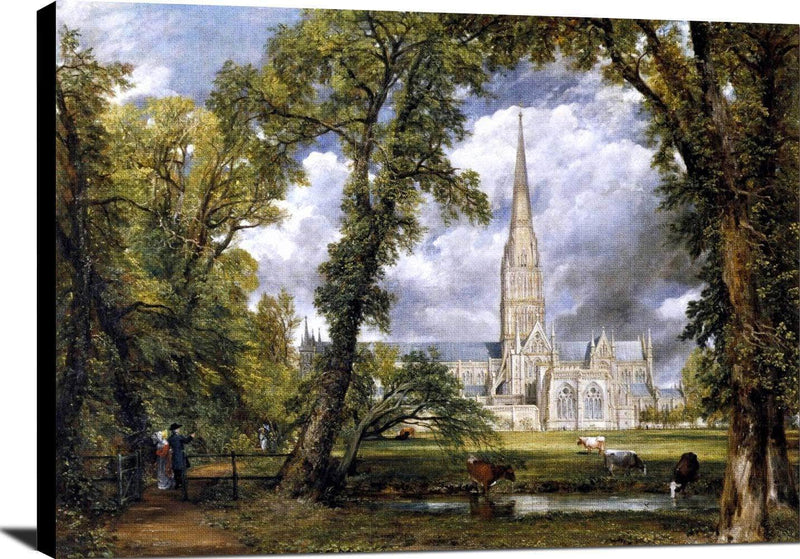 Salisbury Cathedral Bishop's Ground Painting John Constable Canvas Art Fine Art Print