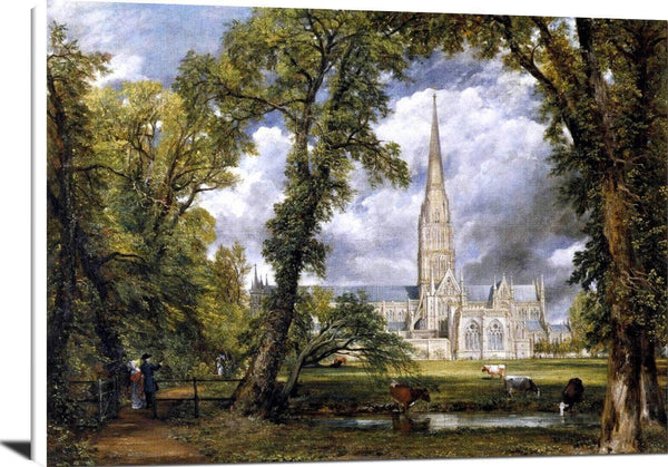 Salisbury Cathedral Bishop's Ground Painting John Constable Canvas Art Fine Art Print