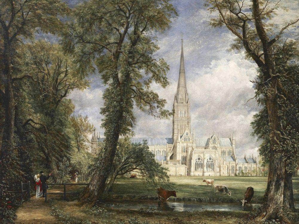 Salisbury Cathedral From The Bishop's Garden By John Constable Fine Art Print