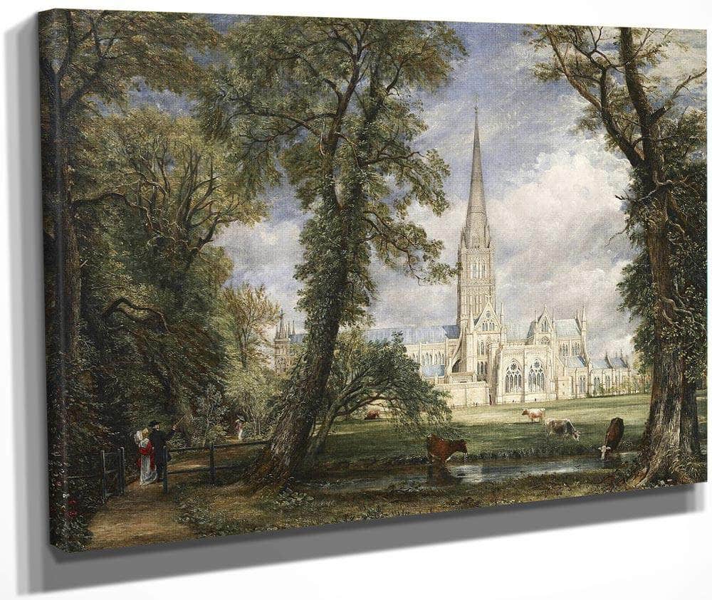 Salisbury Cathedral From The Bishop's Garden By John Constable Fine Art Print