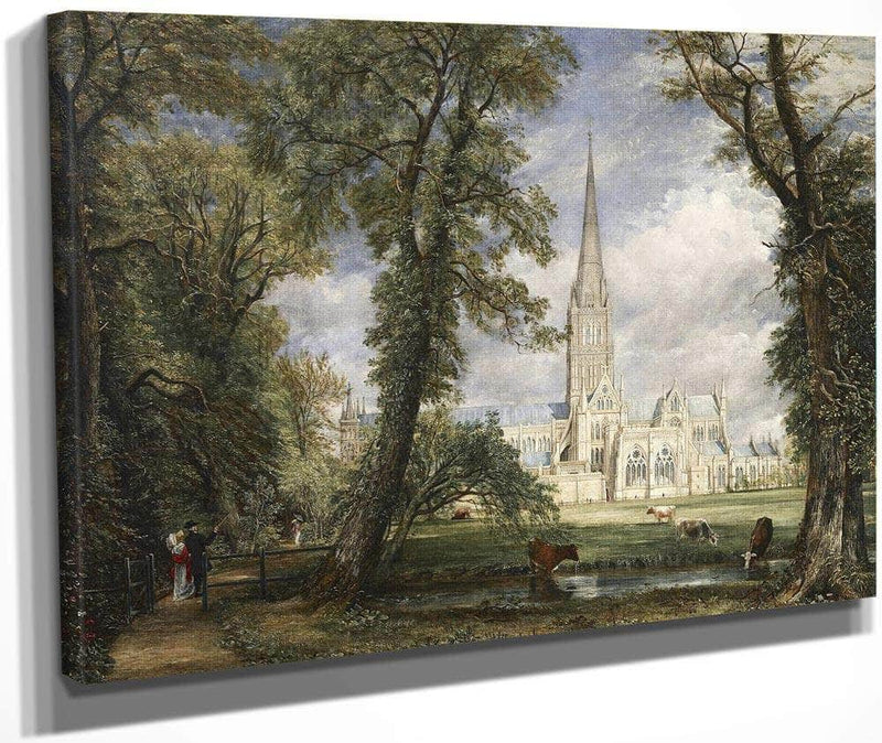 Salisbury Cathedral From The Bishop's Garden By John Constable Fine Art Print