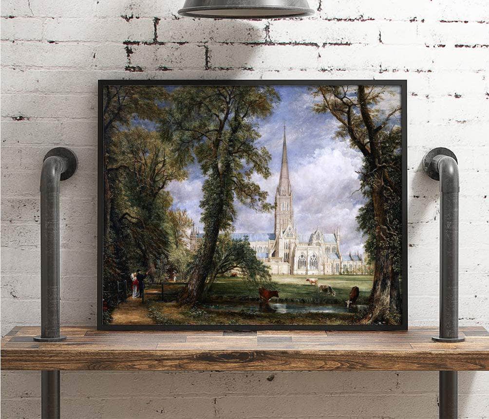 Salisbury Cathedral From The Bishop's Garden Painting John Constable Canvas Art Fine Art Print