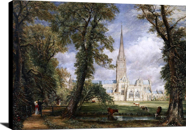 Salisbury Cathedral From The Bishop's Garden Painting John Constable Canvas Art Fine Art Print