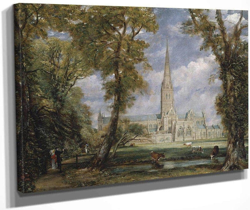 Salisbury Cathedral From The Bishops Garden John Constablescaled Down Upload Tmp By John Constable Fine Art Print