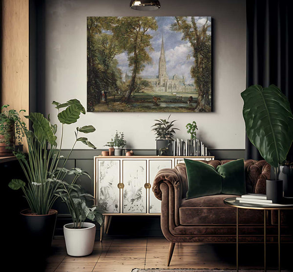 Salisbury Cathedral From The Bishops Garden John Constablescaled Down Upload Tmp By John Constable Fine Art Print