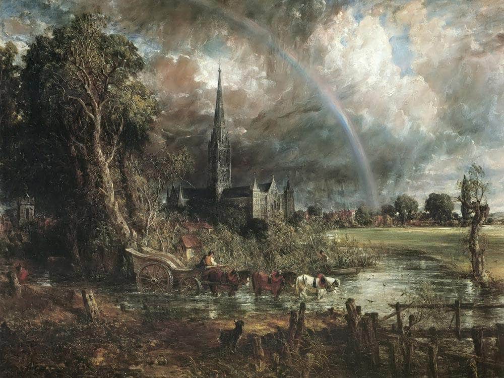 Salisbury Cathedral From The Meadows By John Constable Fine Art Print
