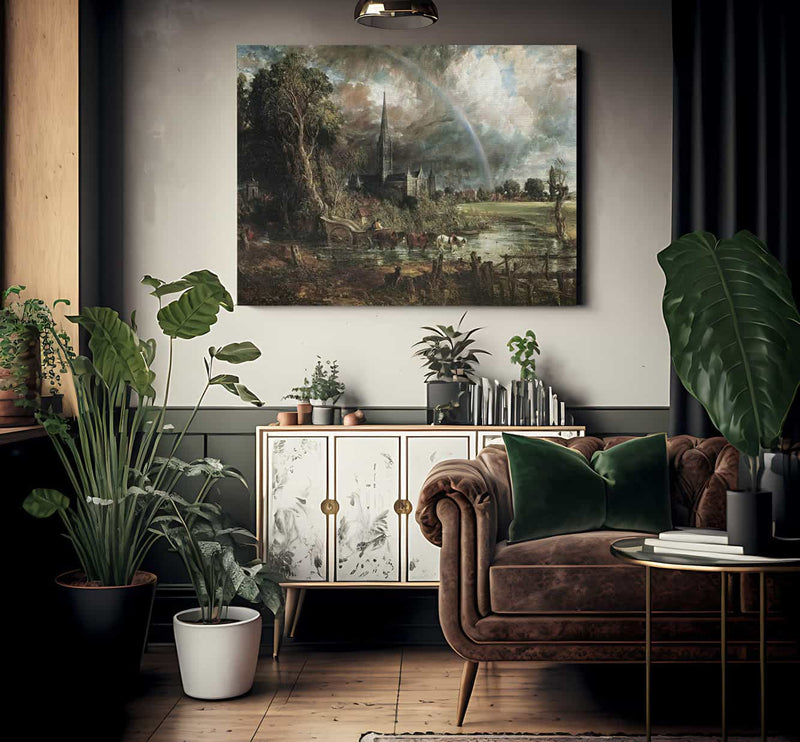 Salisbury Cathedral From The Meadows By John Constable Fine Art Print