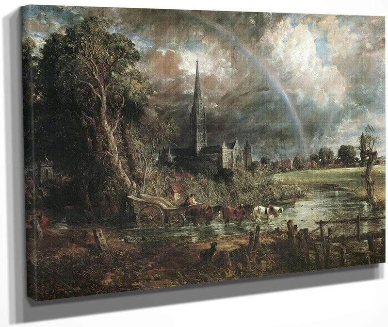 Salisbury Cathedral From The Meadows By John Constable Fine Art Print