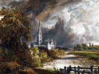 Salisbury Cathedral From The Meadows Painting John Constable Canvas Art Fine Art Print