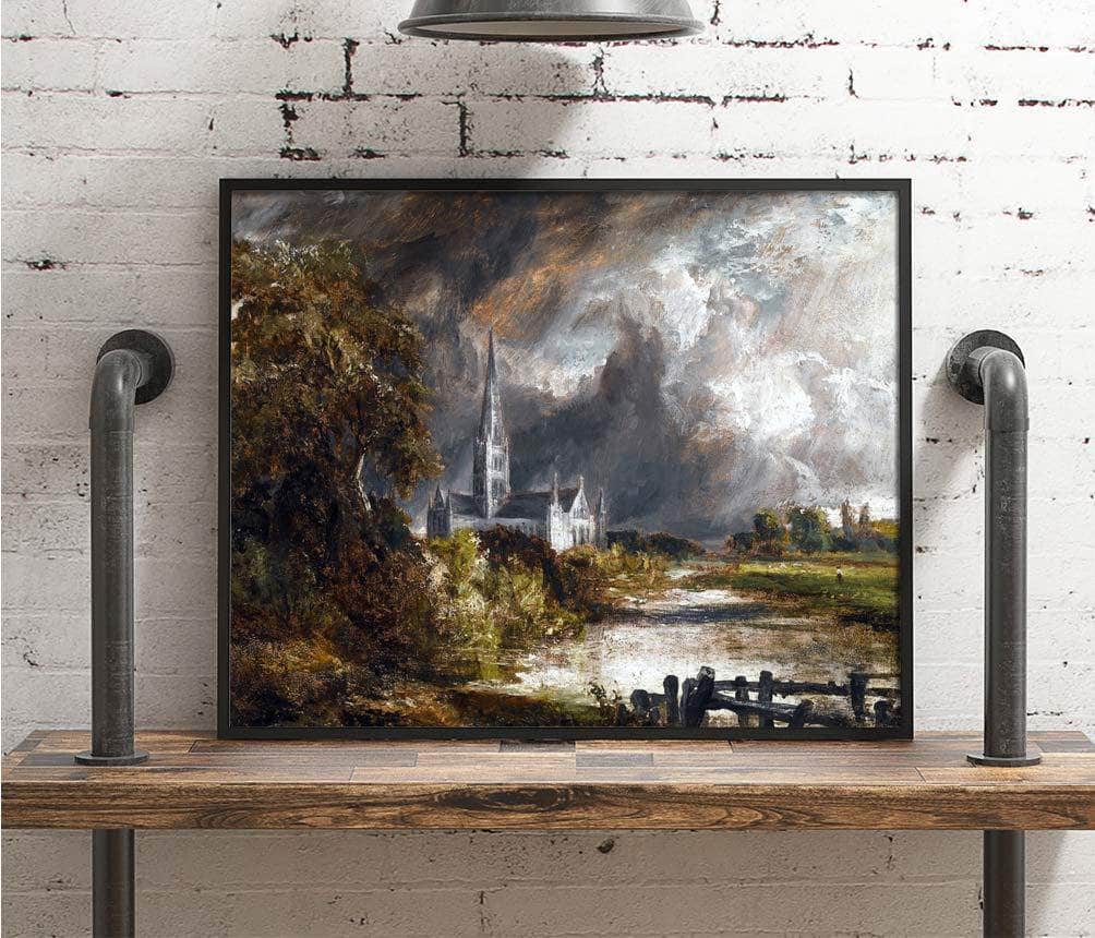 Salisbury Cathedral From The Meadows Painting John Constable Canvas Art Fine Art Print