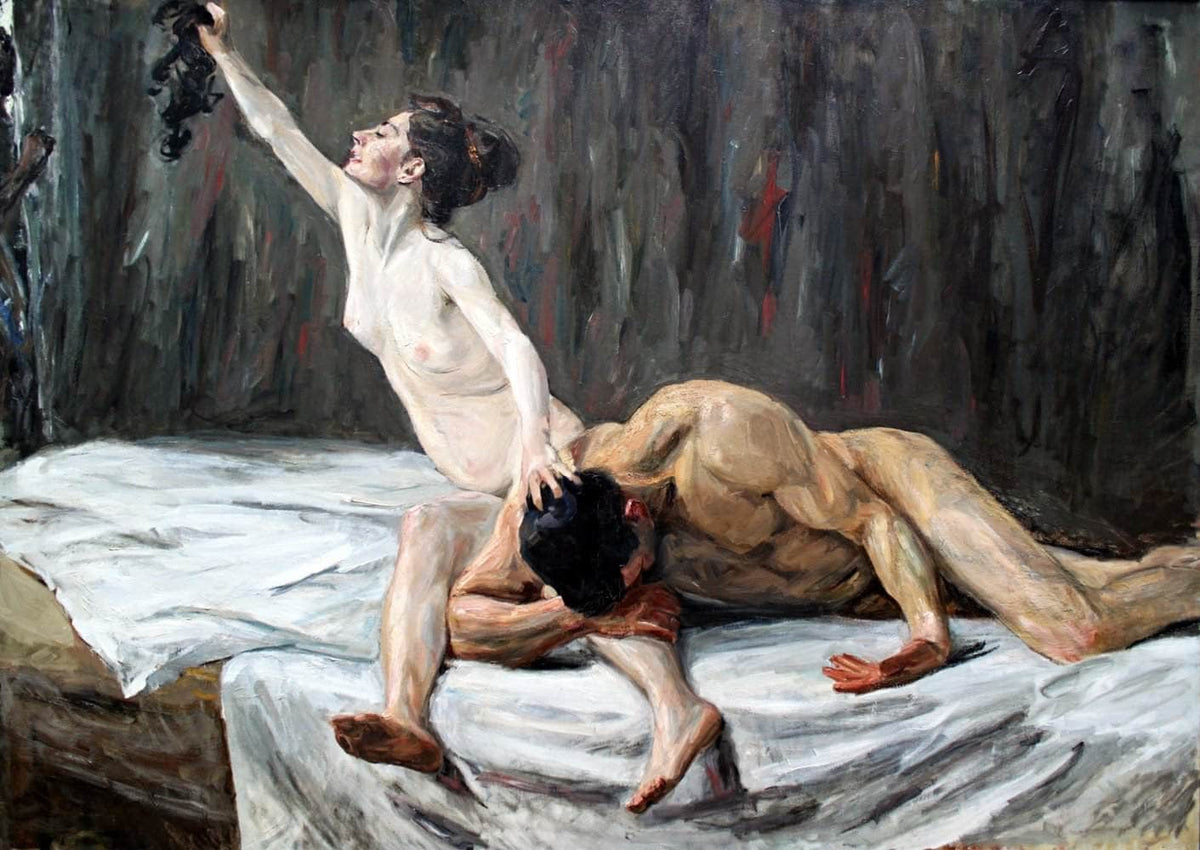 Samson And Delilah Painting Max Liebermann Canvas Art Fine Art Print