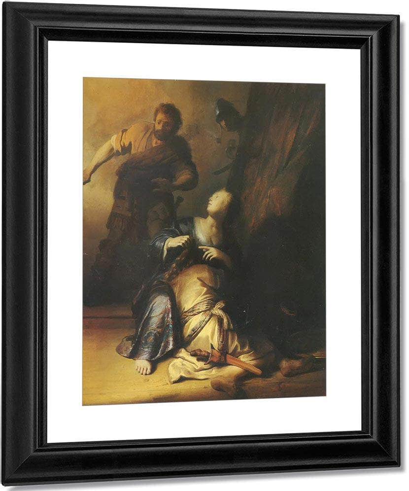 Samson Betrayed By Delilah By Rembrandt Fine Art Print