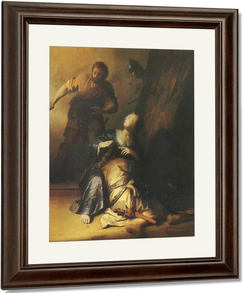 Samson Betrayed By Delilah By Rembrandt Fine Art Print