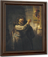 Samson Threatening His Father In Law By Rembrandt Fine Art Print