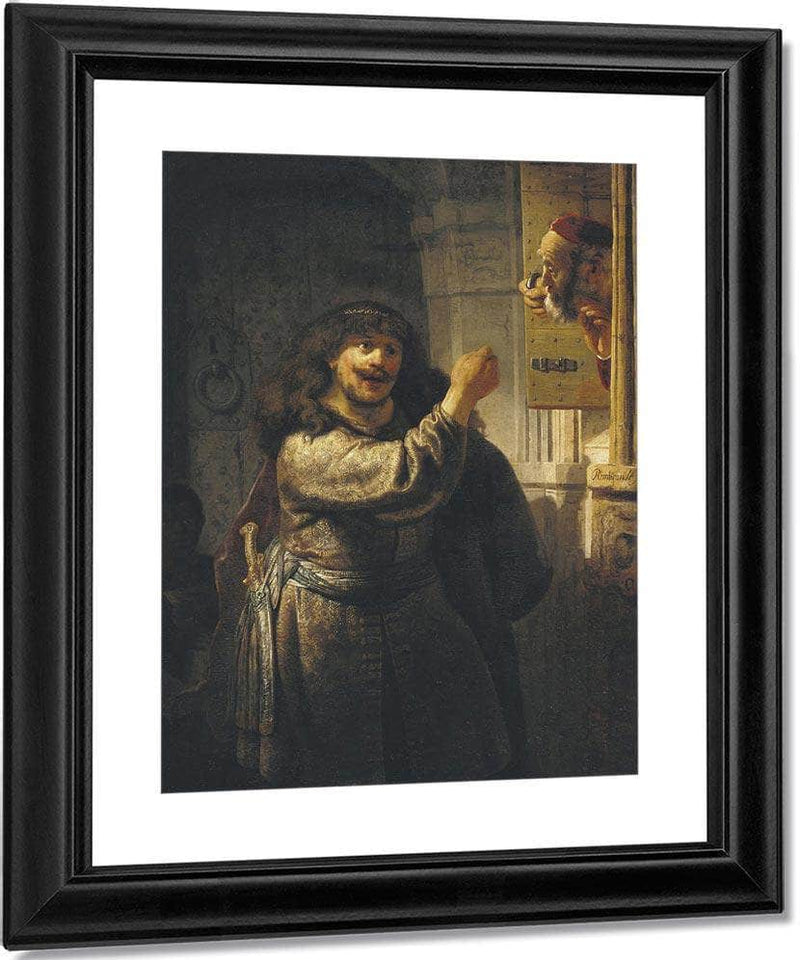 Samson Threatening His Father In Law By Rembrandt Fine Art Print