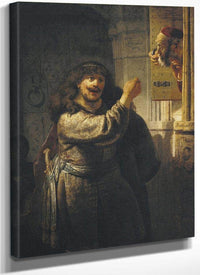 Samson Threatening His Father In Law By Rembrandt Fine Art Print