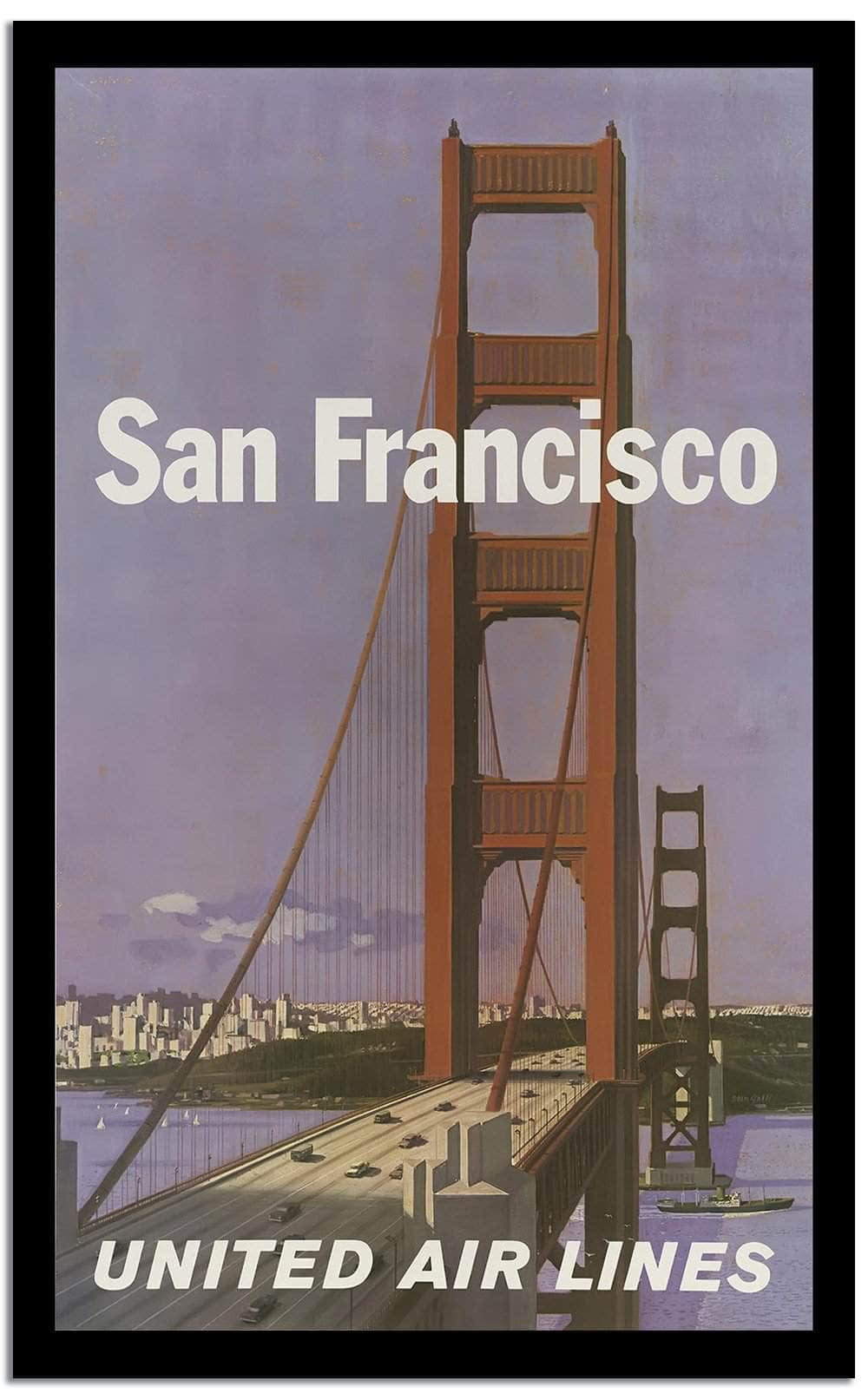 San Francisco  Vintage Posterb Fine Art Print