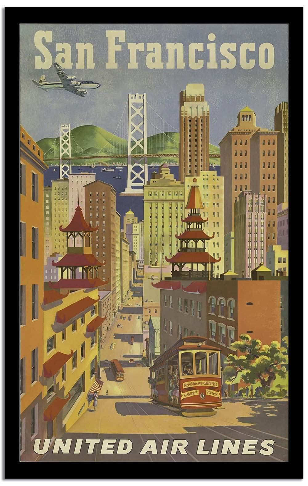 San Francisco  Vintage Posterc Fine Art Print