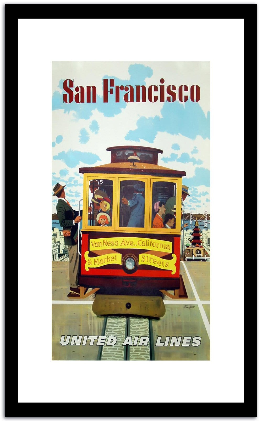 San Francisco  Vintage Posterd Fine Art Print