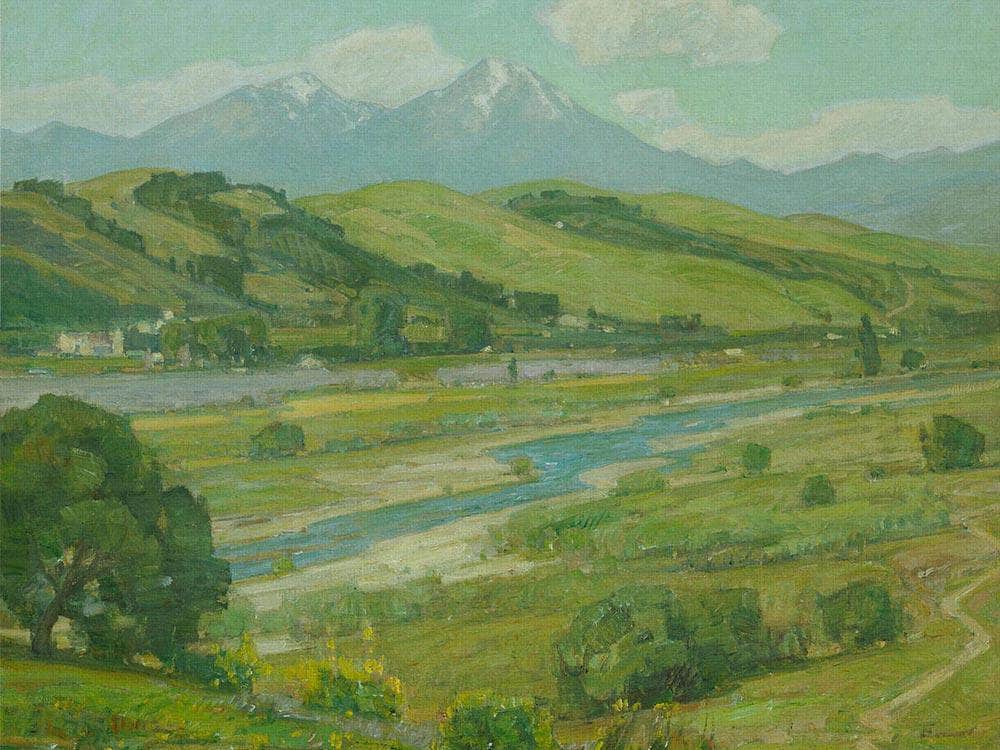 San Juan Creek Near The Mission By William Wendt Fine Art Print