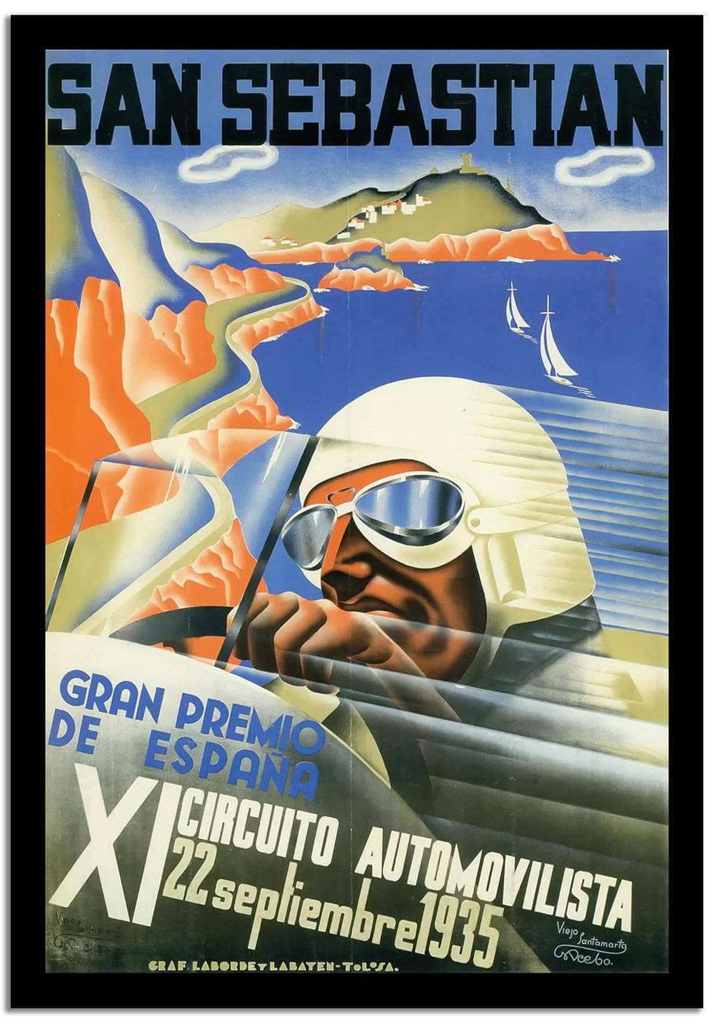 San Sebastian Vintage Racing Poster Fine Art Print