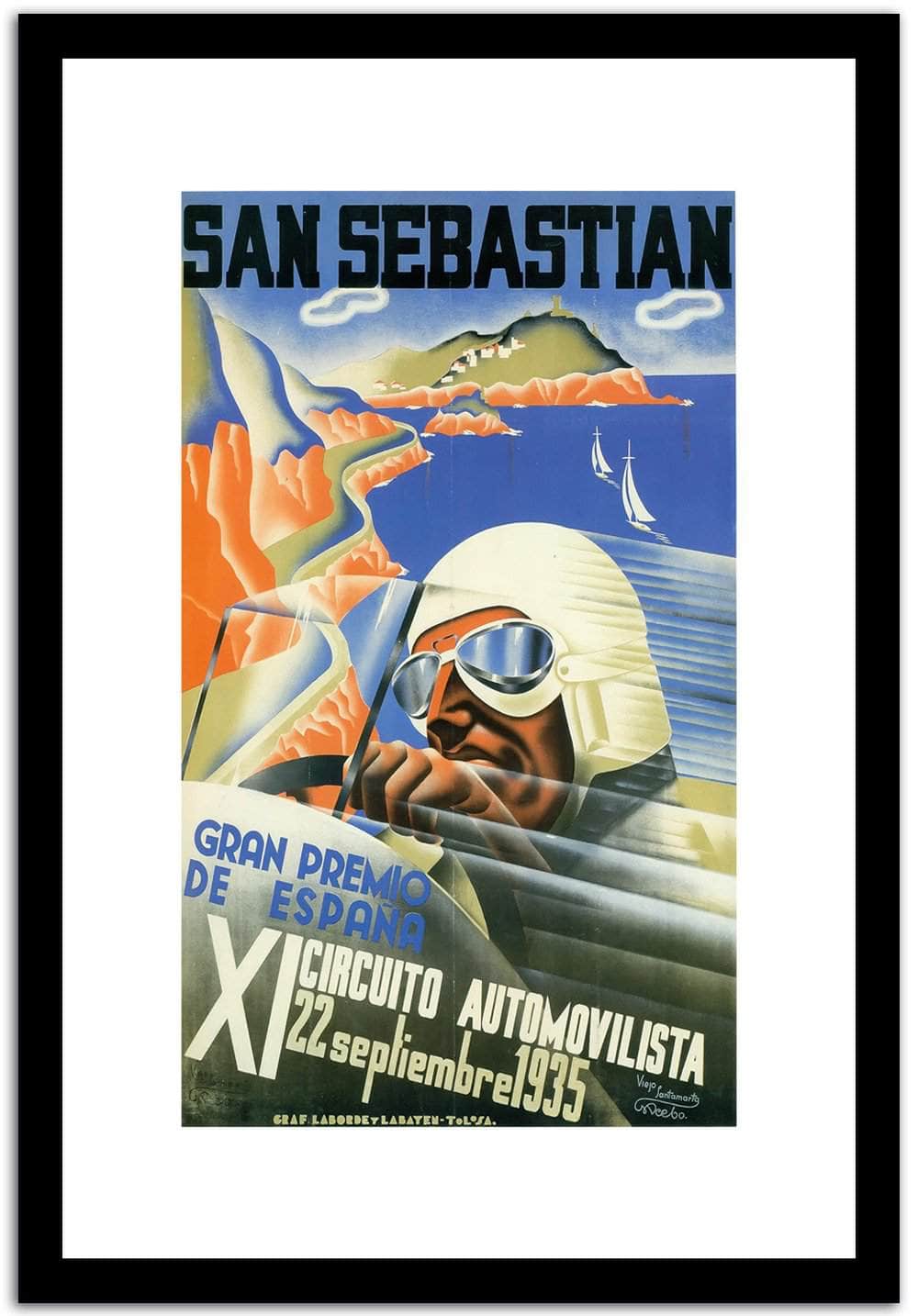 San Sebastian Vintage Racing Poster Fine Art Print