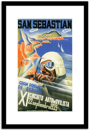 San Sebastian Vintage Racing Poster Fine Art Print