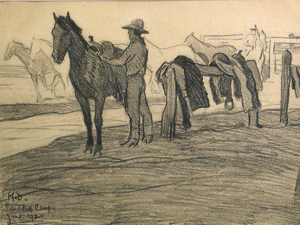 Sandhill Camp 1921 By Maynard Dixon Fine Art Print