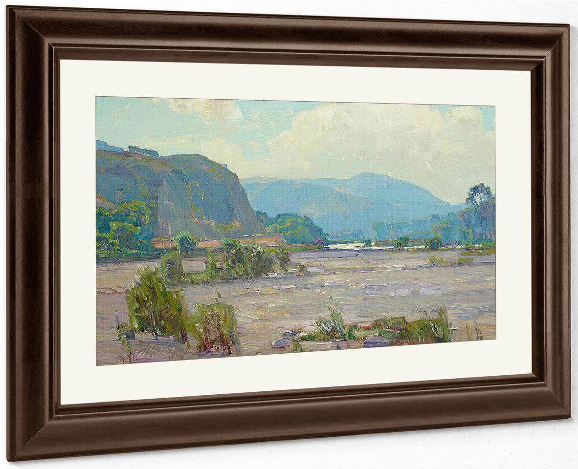 Santa Anita Canyon Wash Alternatively Titled Valley Wash In Spring By William Wendt Fine Art Print