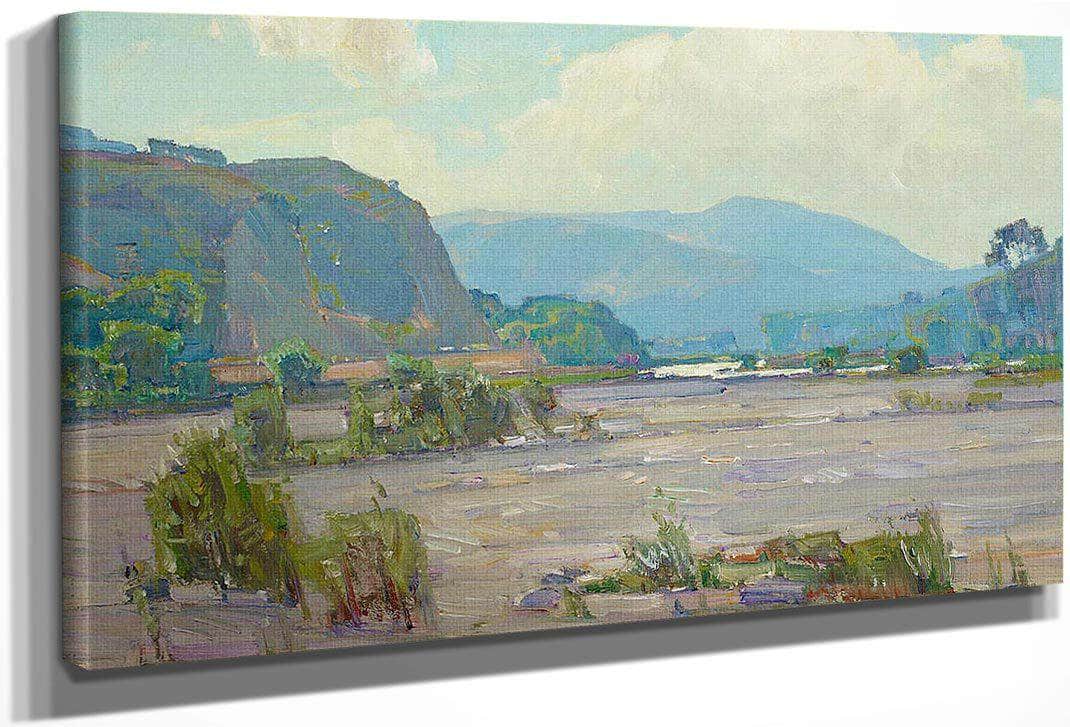 Santa Anita Canyon Wash Alternatively Titled Valley Wash In Spring By William Wendt Fine Art Print