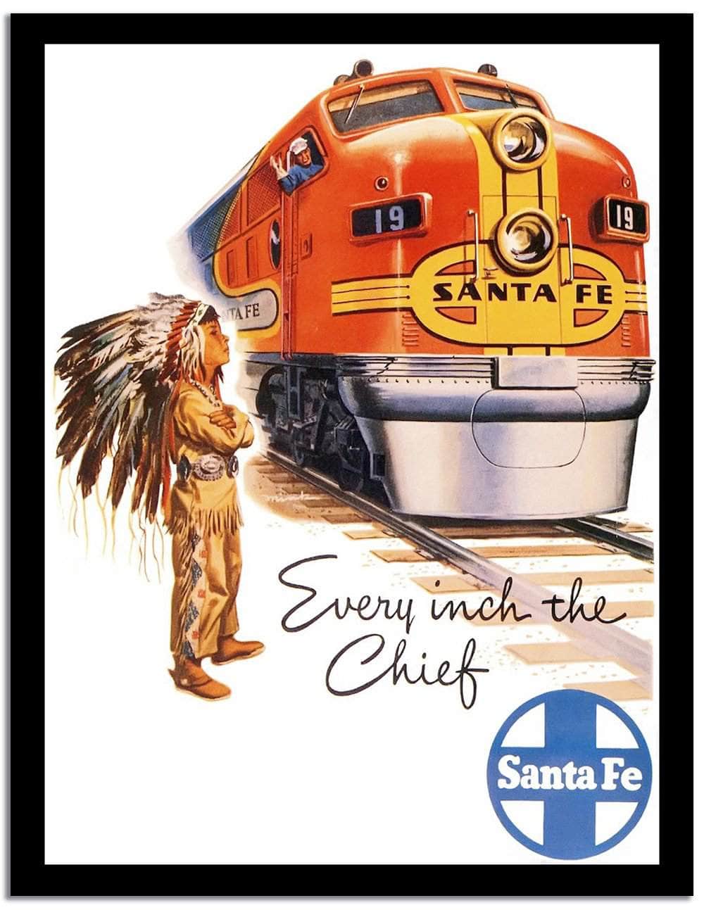Santafe  Vintage Poster Fine Art Print