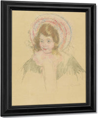 Sara Wearing A Bonnet And Coat By Mary Cassatt Fine Art Print