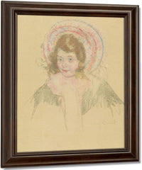 Sara Wearing A Bonnet And Coat By Mary Cassatt Fine Art Print