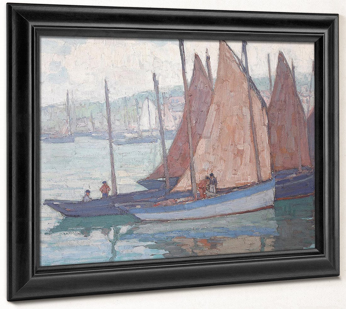 Sardine Boats (Gray Day) By Edgar Payne Fine Art Print