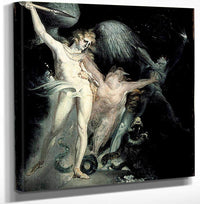Satan And Death With Sin Intervening By Henry Fuseli Fine Art Print