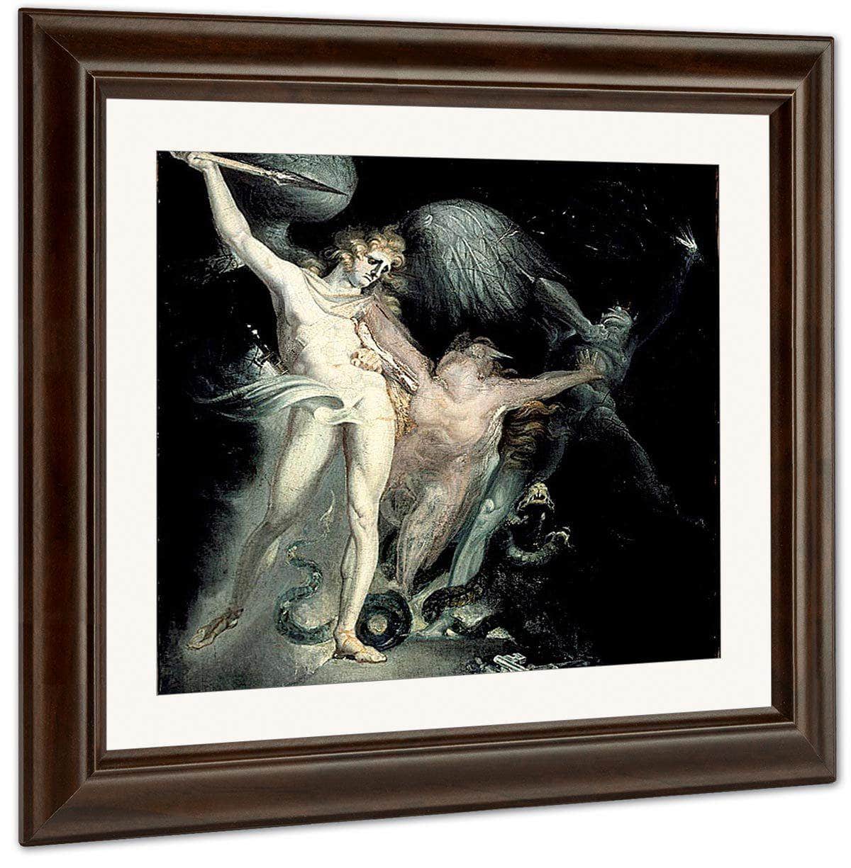 Satan And Death With Sin Intervening By Henry Fuseli Fine Art Print