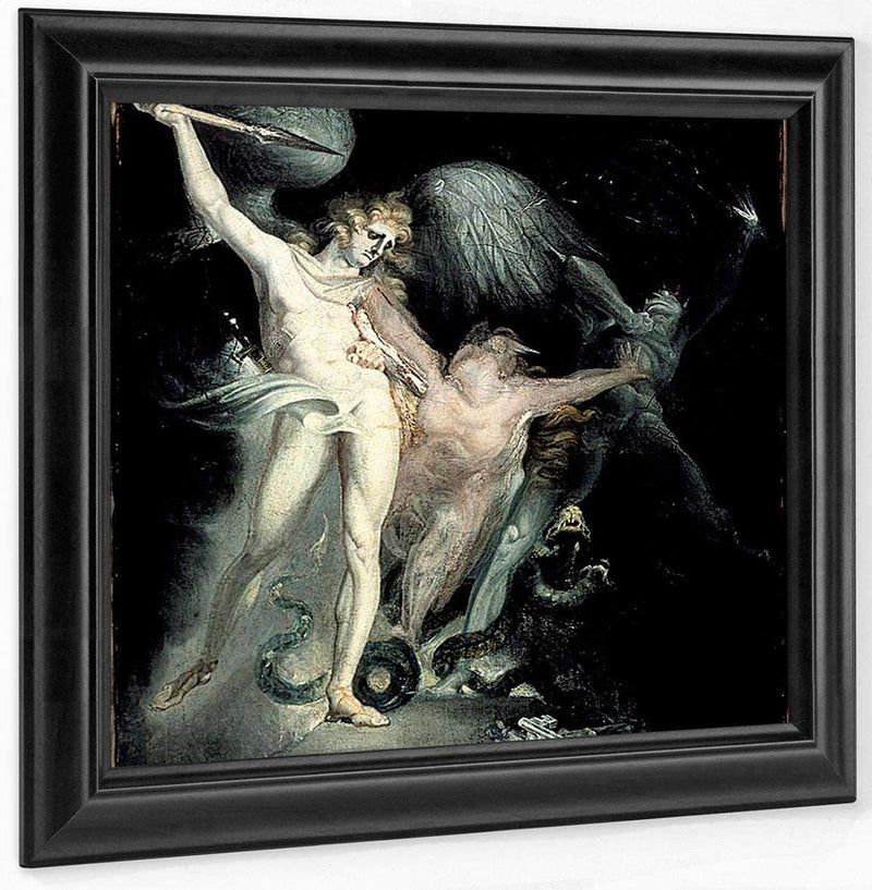 Satan And Death With Sin Intervening By Henry Fuseli Fine Art Print