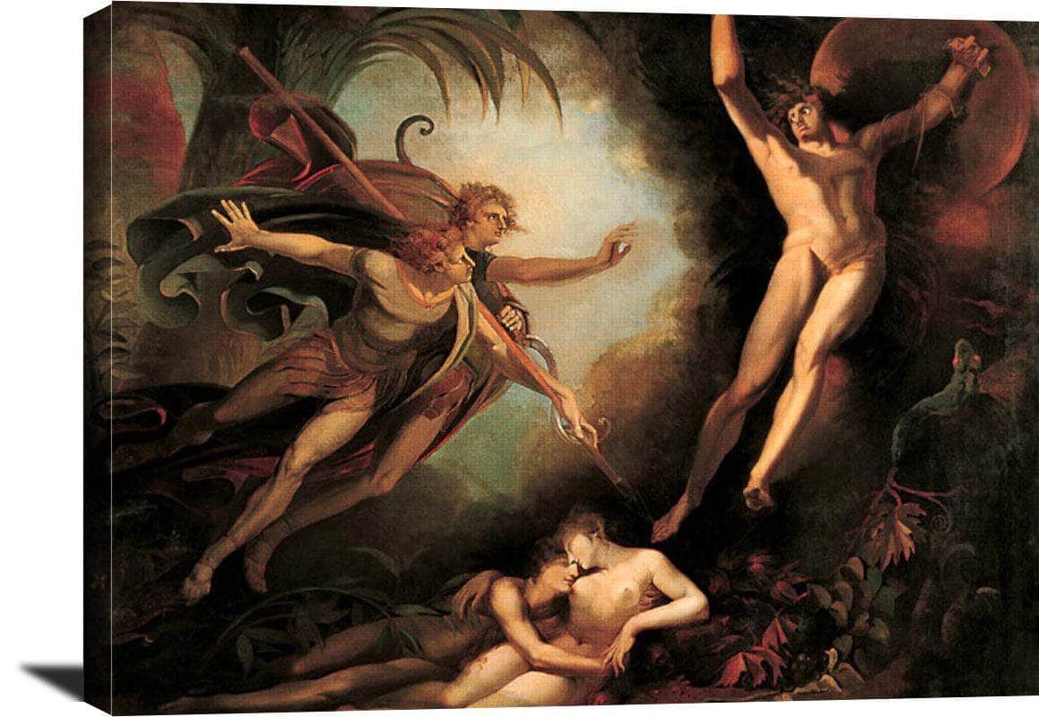 Satan Starting From The Touch Of Ithuriel’s Spear Henry Fuseli Reproduction Fine Art Print