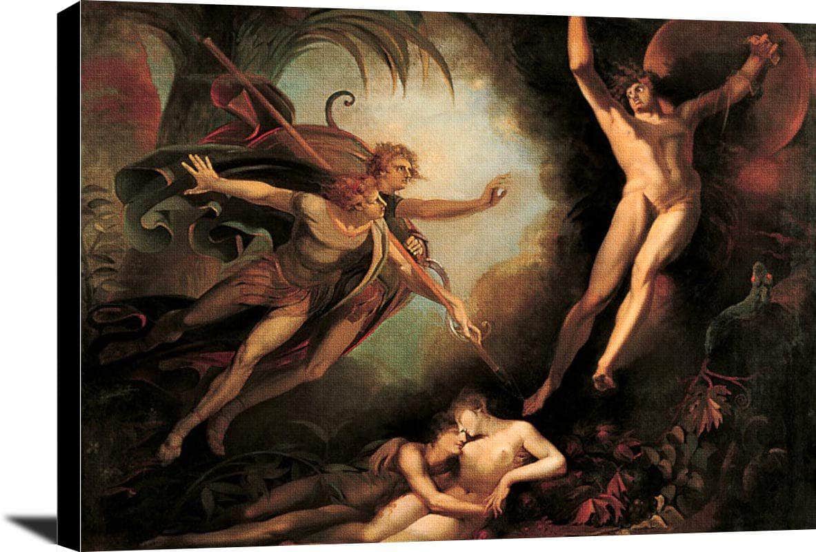 Satan Starting From The Touch Of Ithuriel’s Spear Henry Fuseli Reproduction Fine Art Print