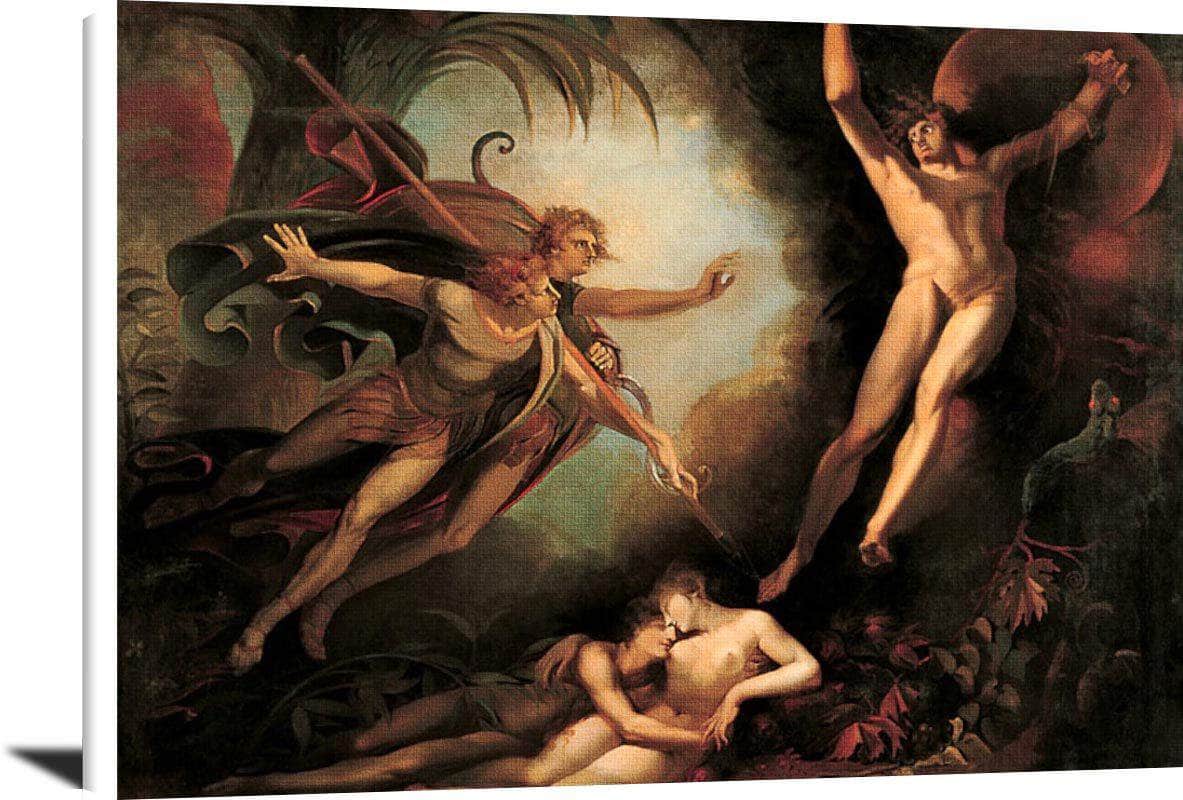 Satan Starting From The Touch Of Ithuriel’s Spear Henry Fuseli Reproduction Fine Art Print