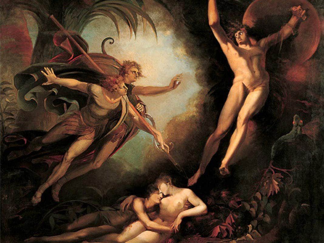 Satan Starting From The Touch Of Ithuriel’s Spear Henry Fuseli Reproduction Fine Art Print