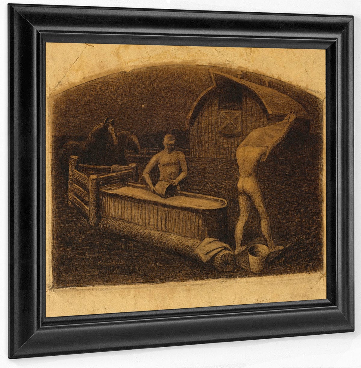 Saturday Night Bath By Grant Wood Fine Art Print
