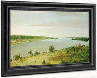 Sault Ste. Marie, Showing The United States Garrison In The Distance By George Catlin Fine Art Print