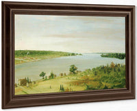 Sault Ste. Marie, Showing The United States Garrison In The Distance By George Catlin Fine Art Print