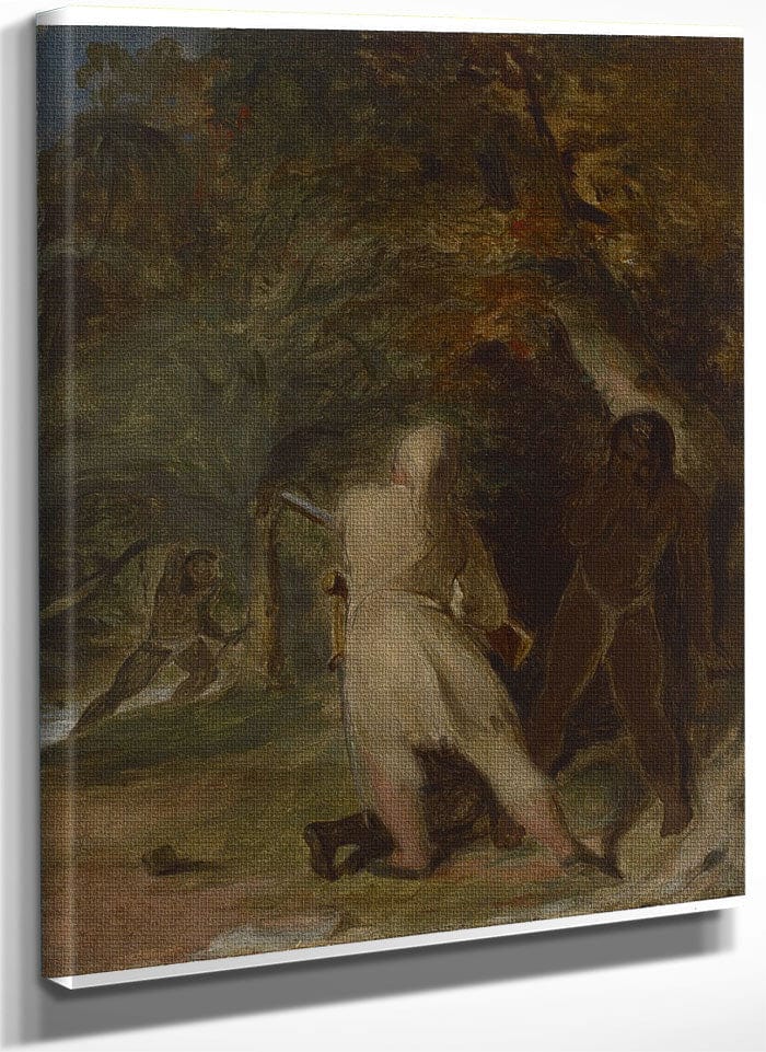 Saving The Life Of Friday By Thomas Sully Fine Art Print