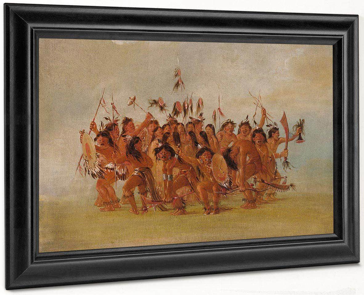 Scalp Dance, Mouth Of The Teton River By George Catlin Fine Art Print