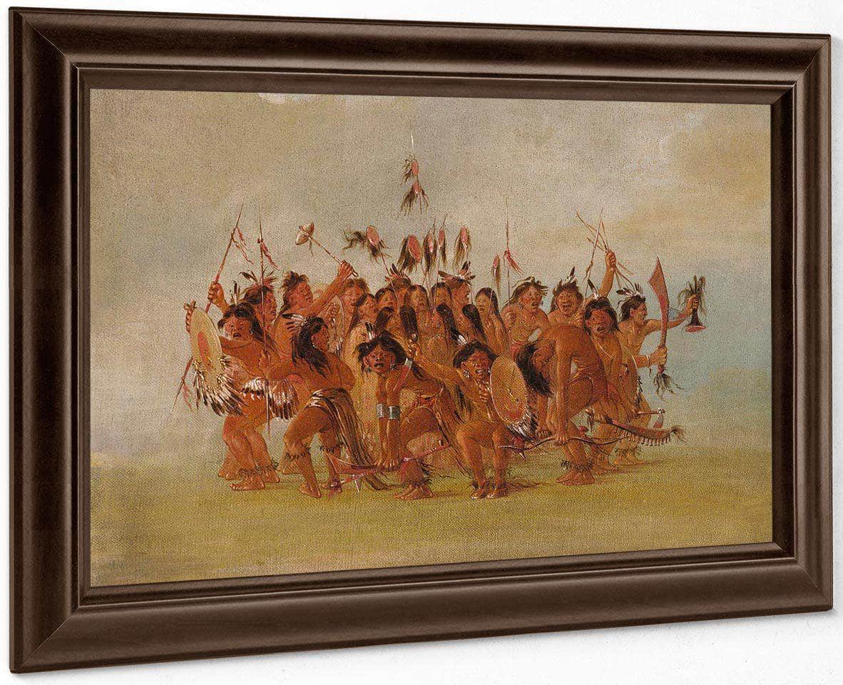 Scalp Dance, Mouth Of The Teton River By George Catlin Fine Art Print