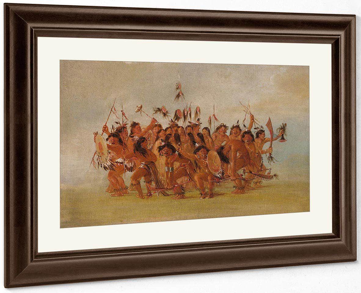 Scalp Dance, Mouth Of The Teton River By George Catlin Fine Art Print