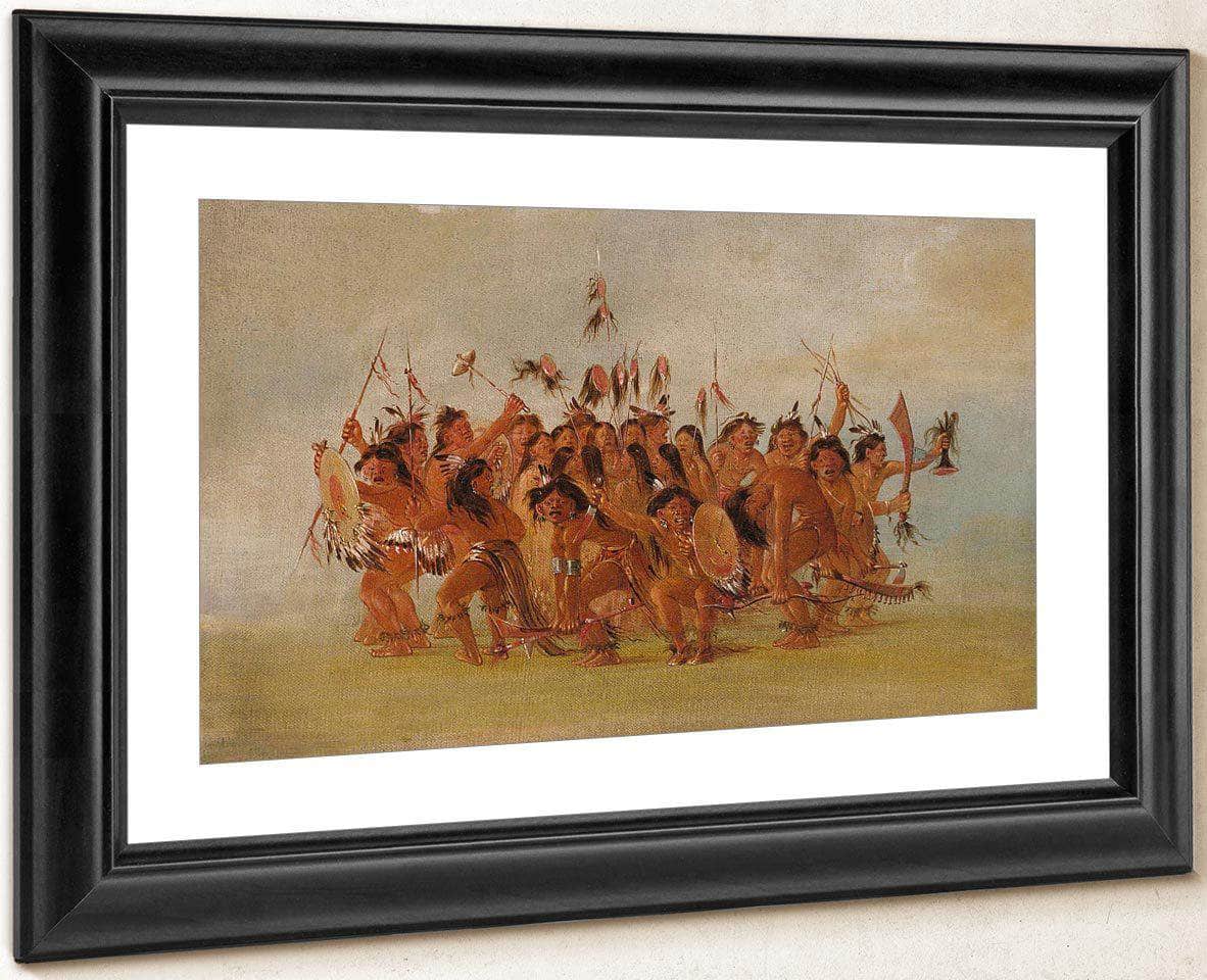 Scalp Dance, Mouth Of The Teton River By George Catlin Fine Art Print
