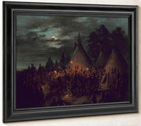 Scalp Dance, Sioux By George Catlin Fine Art Print